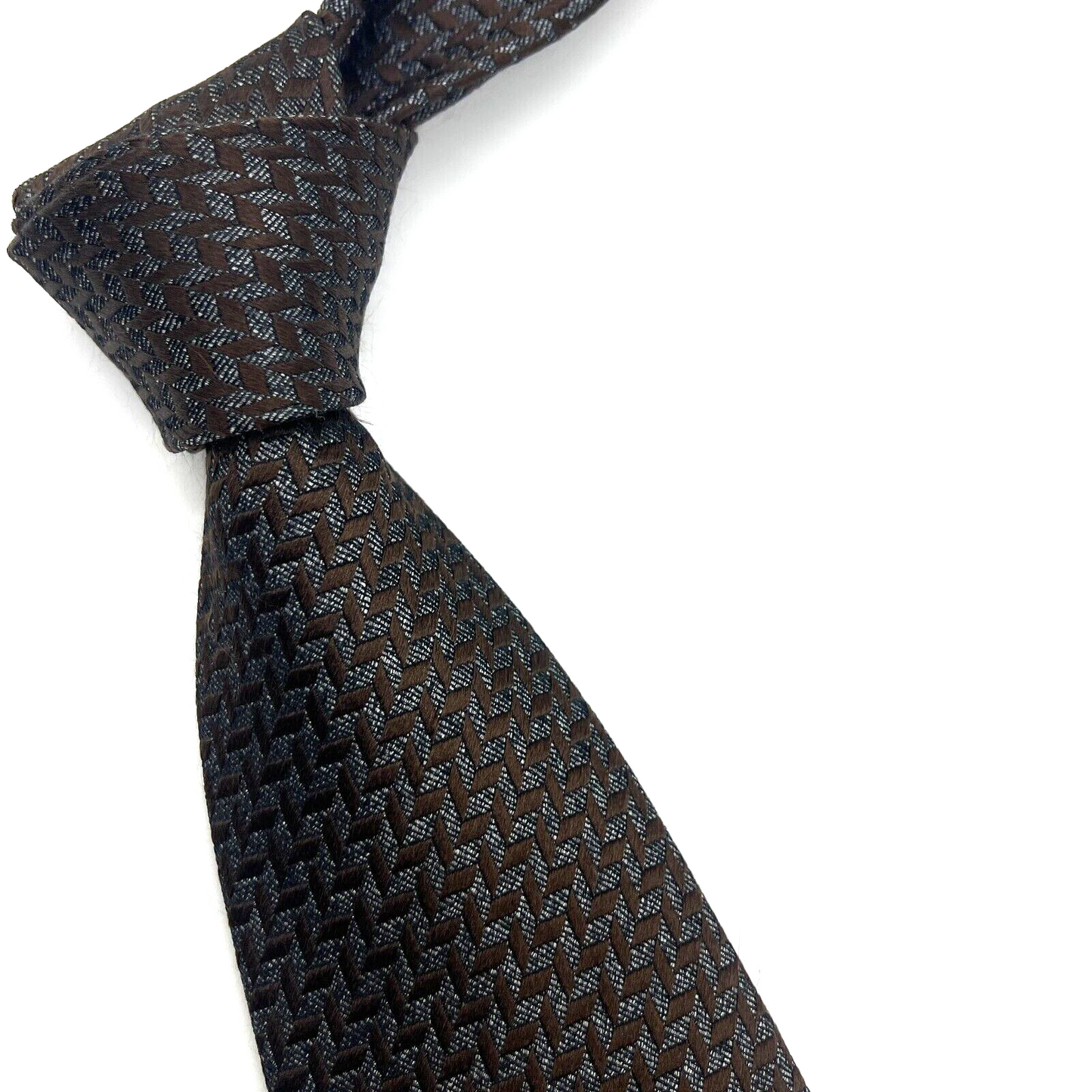 Ermenegildo Zegna Tie Men's Silk Made in Italy Authentic Gray